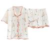 Pajamas Women'S Short-Sleeved Shorts Thin Korean Version Style Sweet Cartoon Loungewear Suit Can Be Worn Outside