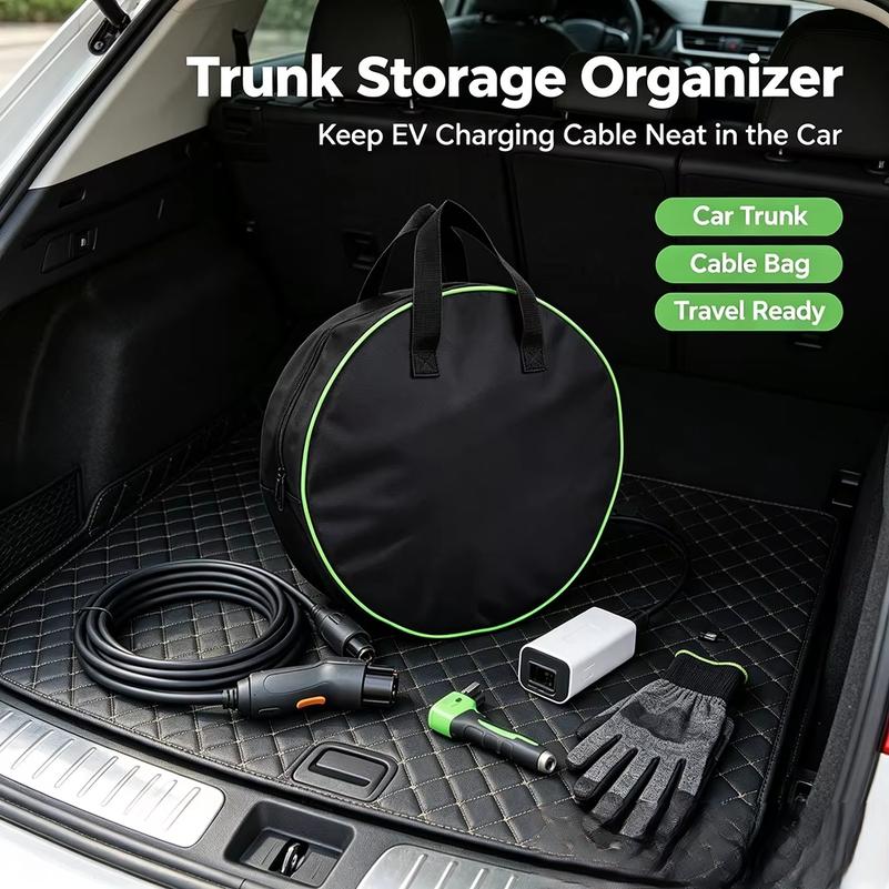 Oxford Fabric Waterproof Tool Pouch Circular Portable Bag for Hardware Tools Car Cable Storage