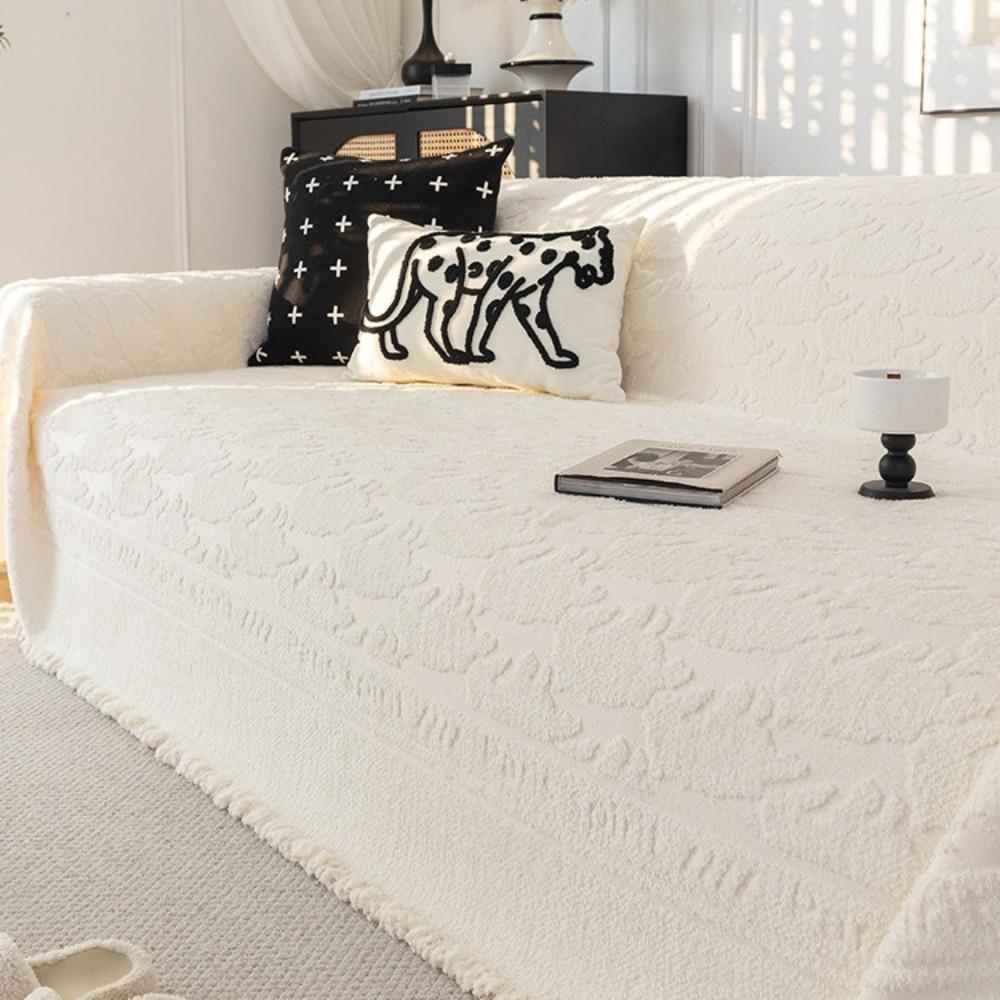 Anti-cat scratch winter plush sofa towel 2025 new seat cushion light luxury high-end universal cover full cover cloth blanket