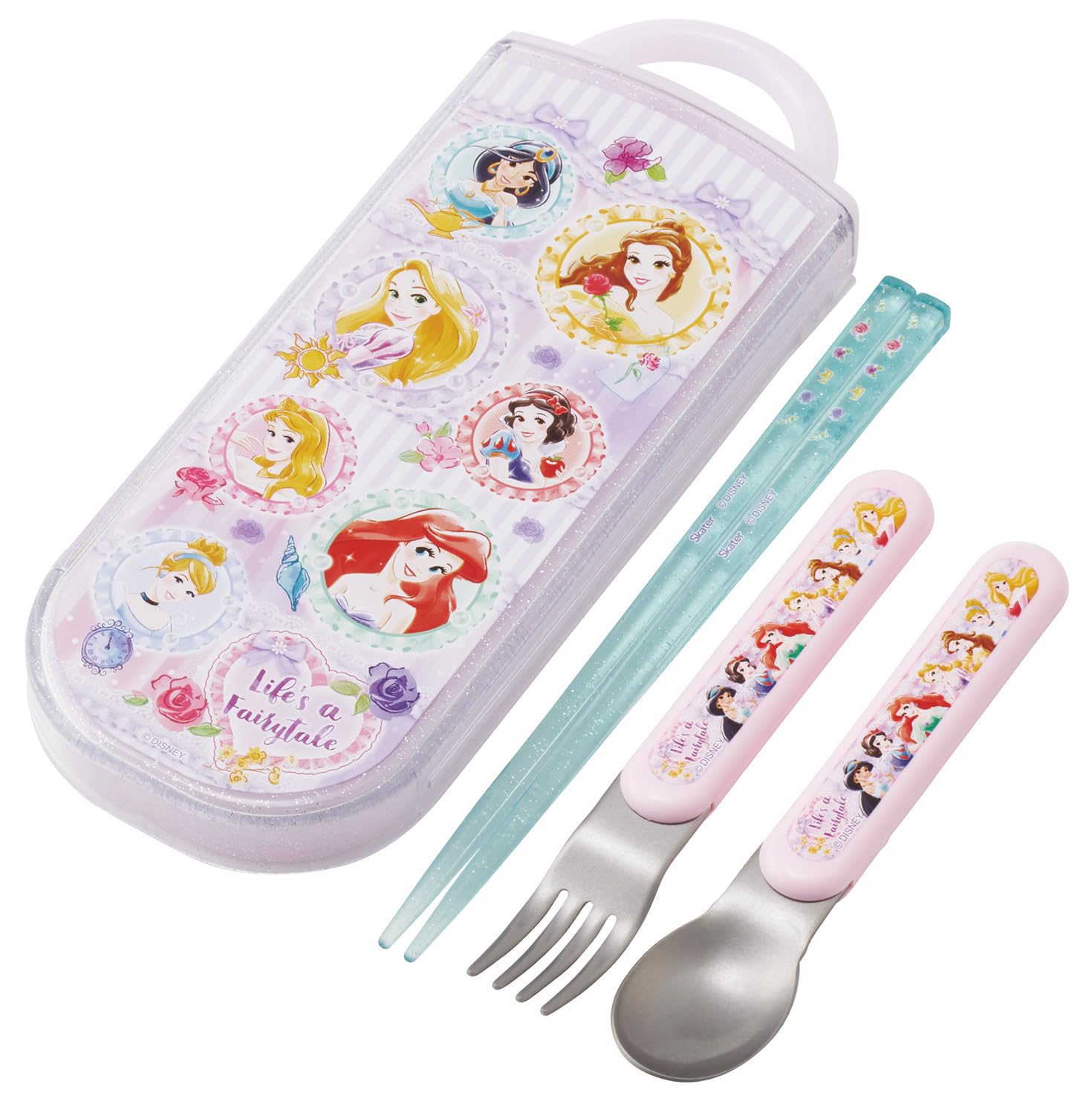 

Skater Bento Chopsticks Trio Set Disney Princess 26 Girls Children s (Chopsticks, Spoon, Fork) 16.5cm TACC2-A