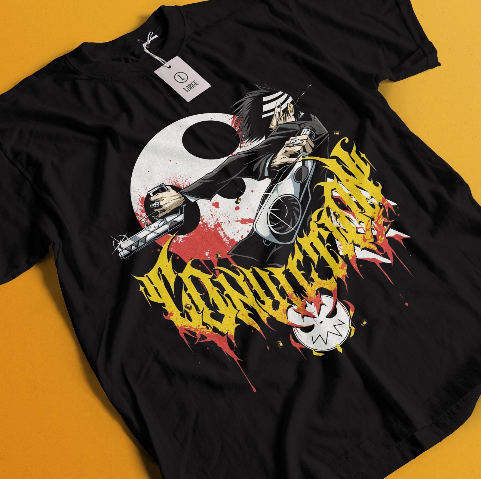 Soul Eater T-Shirt Mens Womens Tees Top Death the Kid Shirt Maka Albarn Tshirt Anime Evans Manga Tee M