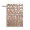 1PC Copper-Nickel Epoxy Resin Decorative Stickers 3mm Thickness Gold Sliver Chunky Glitter Letters Epoxy Resin Art Metal