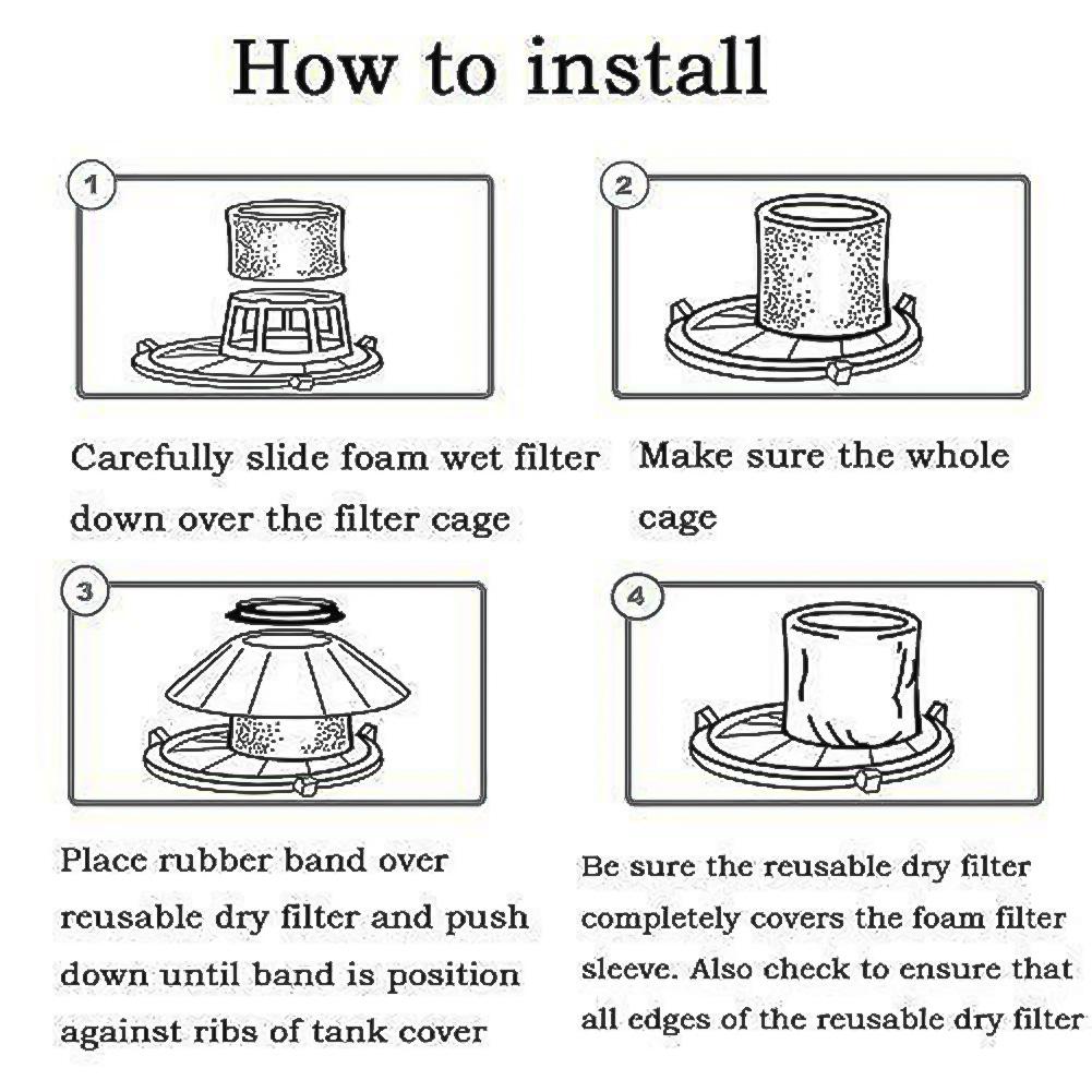 Filter Bags For Shop Vac Wet/Dry Household Supplies
