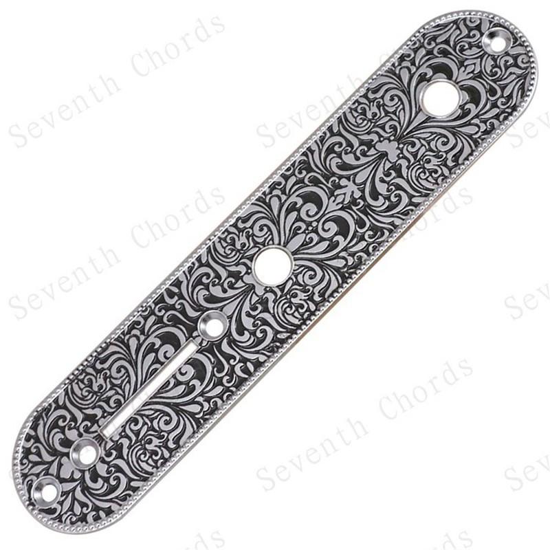 1* Guitar Control Plate For Tele Guitar Replacement Zinc Alloy Bridge Switch Vintage Carving Design High Quality
