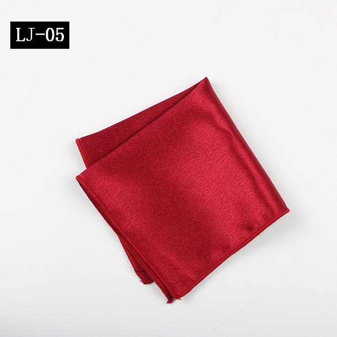Solid Color Glossy Pocket Towel Handkerchief Suit Black Red High-Density Small Square Towel Chest Towel