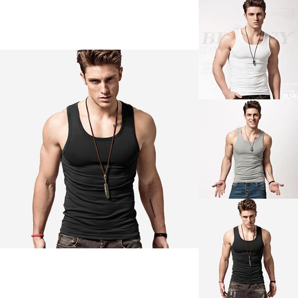 Premium Quality Mens Sleeveless Tank Top Sportwear T-shirts Vest Undershirts