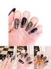 Trendy Black Cat Eye Manicure Stickers Sparkling Gems And Handcrafted Design