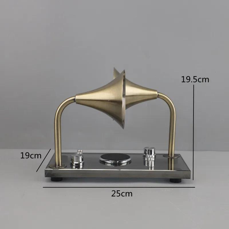 Metal Geometry Art Crystal Phonograph, Speaker, Broadcasting Machine, Model Decoration Ornament, Home Decoration Crafts