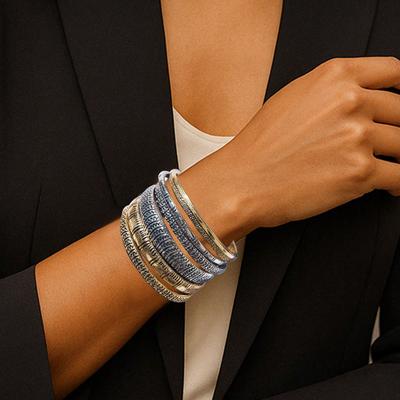 Personality Trend Retro Light Luxury High-end Design Sense Multi-layer Stacking Wearing Alloy Marine Animal Fish Woman Bracelet