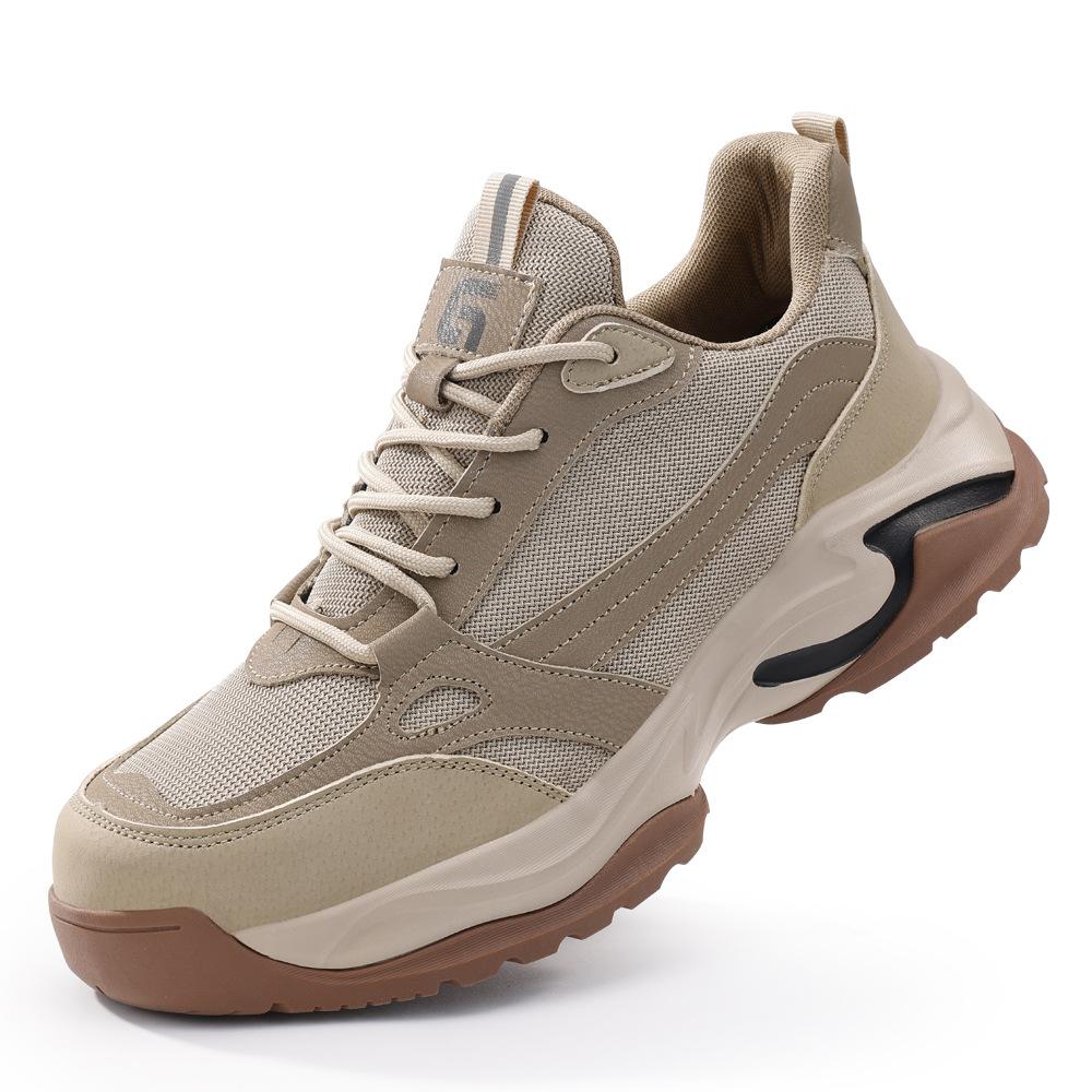 Breathable Four Seasons Work Boots Steel Toe Safety Shoes Men Work Shoes Sneakers Lightweight Anti-Puncture Indestructible Boots