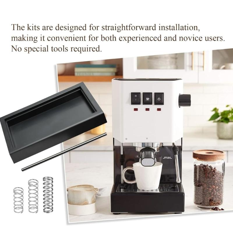 Espresso Machine Parts Kit Thin Drip Tray with Springs And Long Stainless Steel Tube Coffee Maker Replacement Accessory