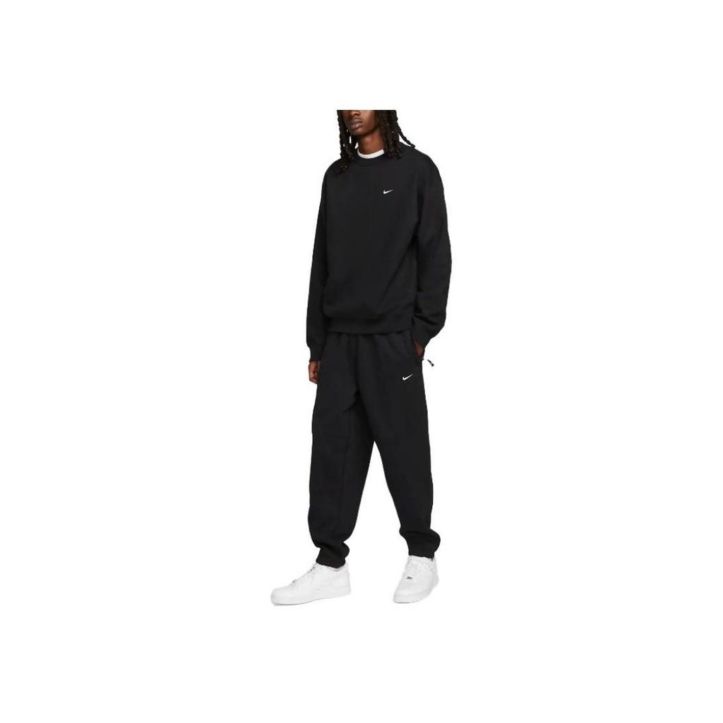 Nike Solo Swoosh Fleece Rundhals-Sweatshirt Schwarz Herren Oberteile DX1361-010