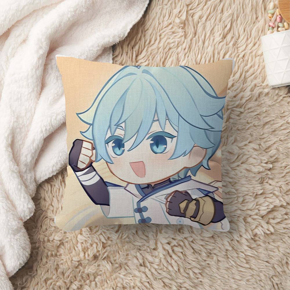 Chongyun Genshin Impact Cushion Cover Inches Farmhouse Decor Home Throw Pillow Covers for Couch Decorations