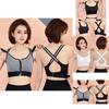 Soutien-gorge de sport rembourré sans coutures pour femme à impact élevé avec fermeture éclair sur le devant et bretelles réglables