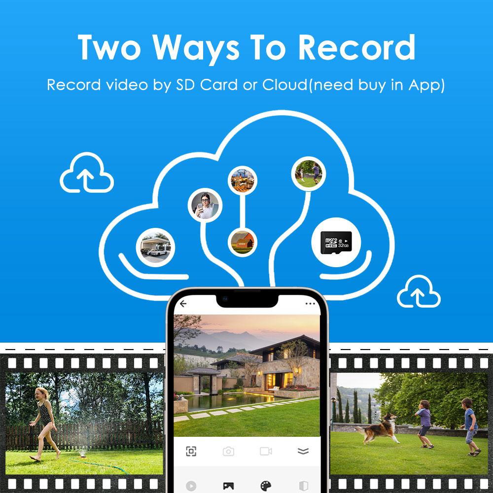 New 2K HD Waterproof EU IP Camera Wifi 4G Sim Card PTZ 4MP Dual Lens Outdoor AI Human Tracking Color Night Vision CCTV Security Camera