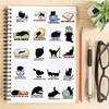 50PCS Black Cat Quote Sticker Phone Vinyl Scrapbooking Phone Laptop Luggage Phone Decals Cartoon Skateboard Decals Sticker