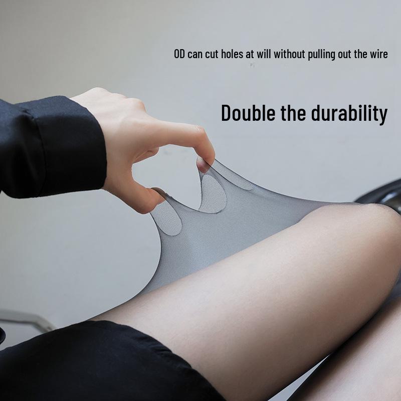 Ultra-Thin Black Pantyhose: Transparent, Anti-Hook, Nude-Toe, Sexy Silk