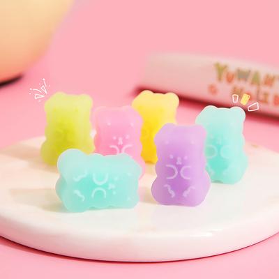 Juego de 5 Piezas Borrador de Oso Color Sólido Suave Fácil de Borrar Aprendizaje Infantil