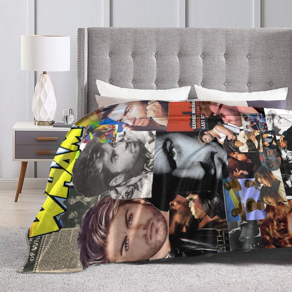 George Michaels Blanket English Singer Super Warm Print Plush Throw Blanket For Outdoor Decorative Flannel Bedspread Bed Cover