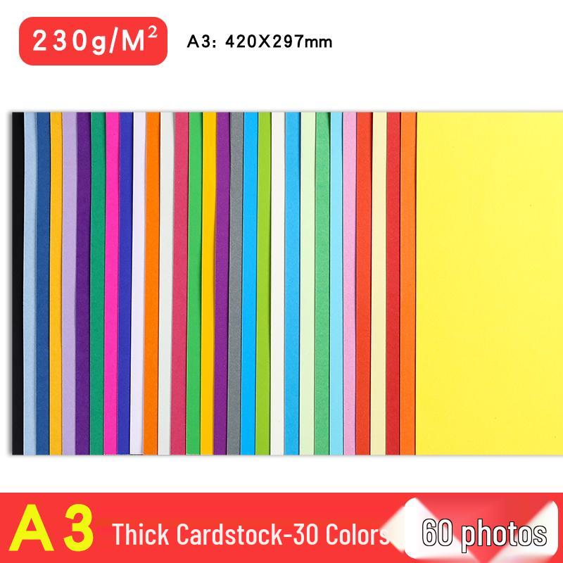 A4 Black & White Thickened Cardstock for Student & Kinder Crafts, 8K/4K/A3 Drawing Paper