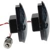 ZYTC 3 1/4" LED Turn Signals Flat PC Lens Style Rear 1156 Red LED Turn Signal Kit For Harley (Not Need Extra Lens)