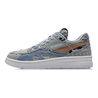Li Ning 937 Deluxe Low Canvas Trendy Versatile Shock Absorption Slip Resistant Durable Low Top Retro Basketball Shoes Women Sneaker AGBR050-3