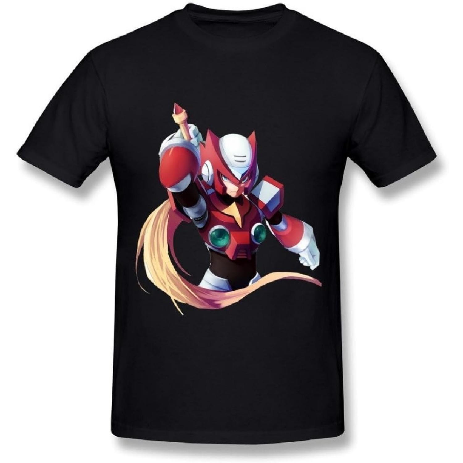 FENGTING Men s Megaman X Zero T-shirt Black Tee XXXXXL разноцветный