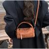 faux Suede Square Handbag for Women Zipper Shoulder Bag Casual Mini Crossbody Bag with Detachable Strap crossbody Pillow Bag