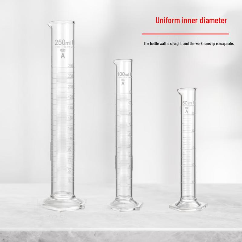 Xinweier Hexagonal Base High Borosilicate Glass Measuring Cylinder
