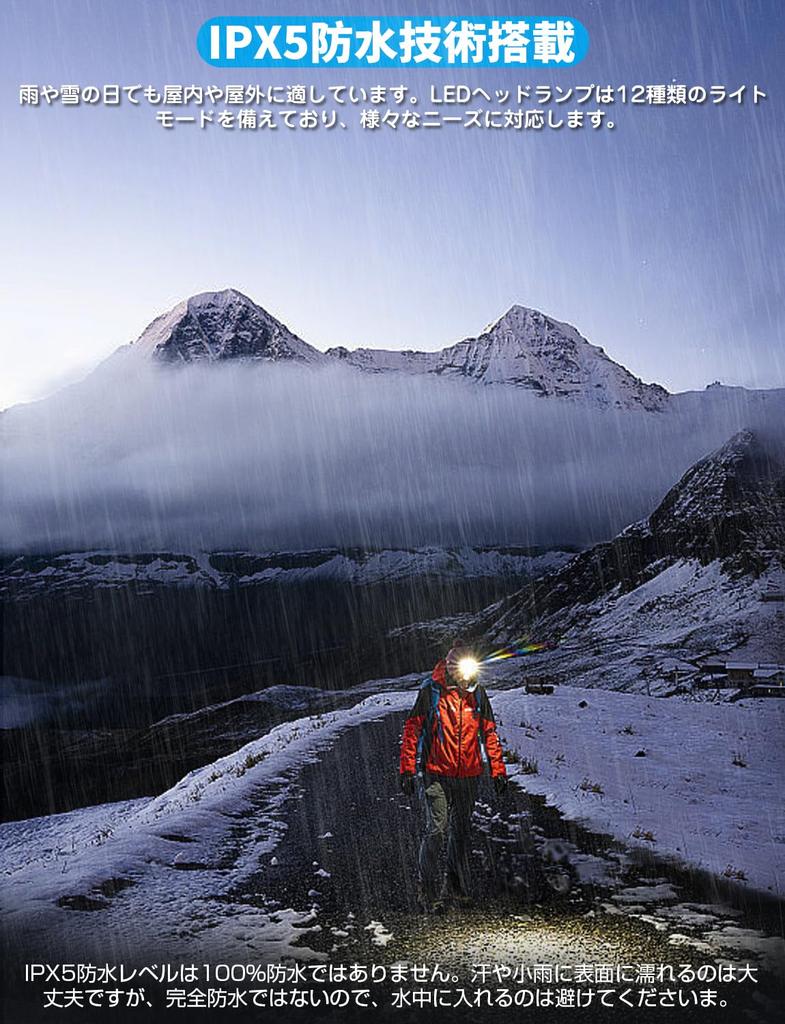 Tebool High Capacity High Brightness 1000 Lumens 5 Lighting Modes SOS Waterproof Angle Ideal for Night Outdoor Disaster Power Compact Ultralight