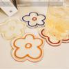 Acrylic Korean Style Flower Coaster Transparent Coaster Non-Slip Kitchen Accessories Mat Cup Bar Mug Cartoon Animal Drink Pads