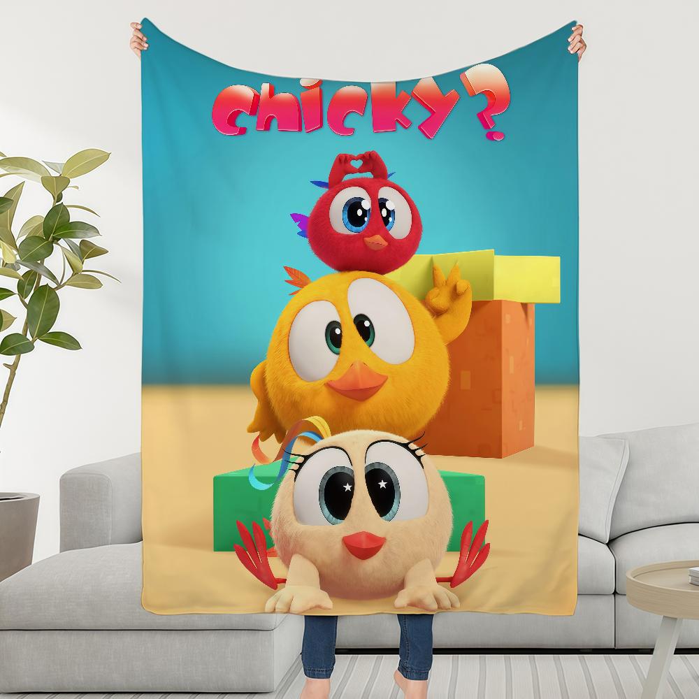 W-Wheres C-ChickyS Cartoon Blanket Throw Super Cosy Plush Living Room Sofa Couch Childish Birthday Gifts