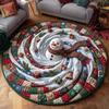 2D Flat Printed 3D Illusion Rug Non-Slip Christmas Doormat Cartoon Cute Xmas Home Decor  Outdoor