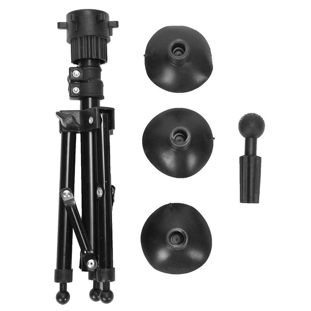 Metall Schaufensterpuppenkopfständer Verstellbar Friseur Übungskopf Stativ Zubehör Schwarz