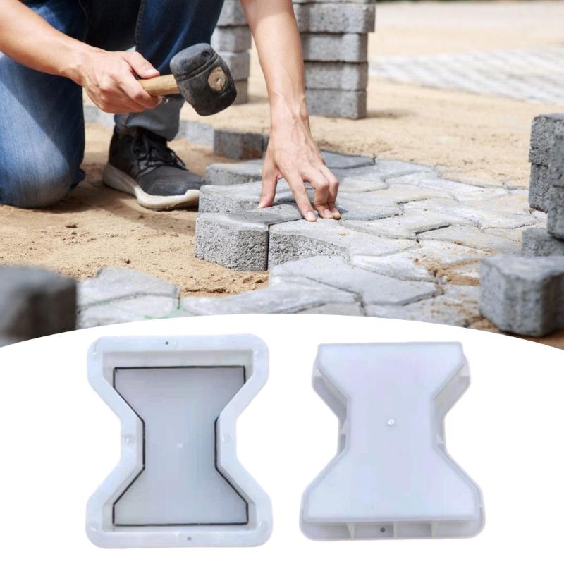 Courtyard Walk Concrete Garden Pavement Tool Outdoor Paving Flower Mold Paving Cement Brick Stone Road Mould Paviment