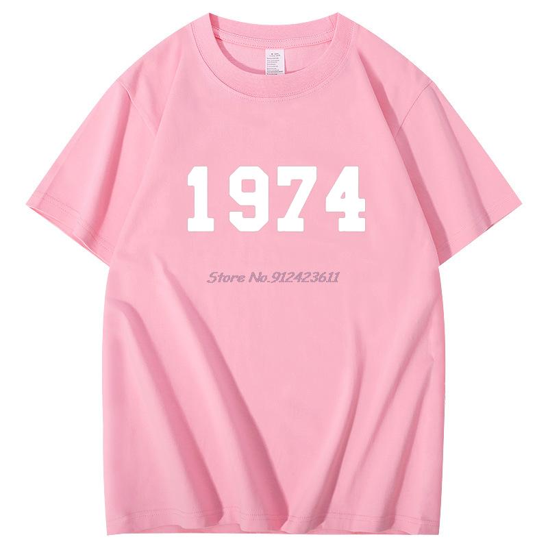 1974 Birthday Present Summer T Shirt For Men Short Sleeve Tshirt Cotton Tees Tops Graphic T Shirts Mens Clothing