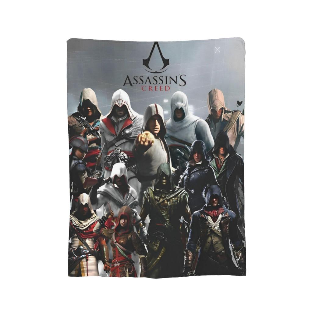 A-Assassins C-Creeds Blankets Coral Fleece Plush Breathable Lightweight Thin Throw Blanket for Bed Travel Bedding Throws