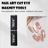 Sterke Dubbelkoppige Kattenoog Nagelmagneet Met Siliconen Cover Magnetisch Gereedschap Voor Franse 3D Lint Effect Manicure Diy Nagellak Kunst Tandwiel