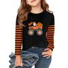 Girls Long Sleeve Halloween Day T Shirts Kids Fall Tops Crewneck Basic Tees 2-11Y