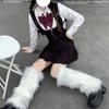 Faux Furs Leg Warmer,Warm Soft Cozy Fuzzy Leg Warmer Boot Cuffs Cover for Women Party Costumes Boot Sleeves Boot Covers