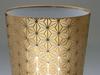 Asanoha Wooden Made in Japan J-kitchens Cup, Ultra-thin, Light-transmitting Tumbler, Gold, Pattern, Box, 370ml,