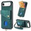 For iPhone Air Case with Card Holder Kickstand Leather Phone Back Cover