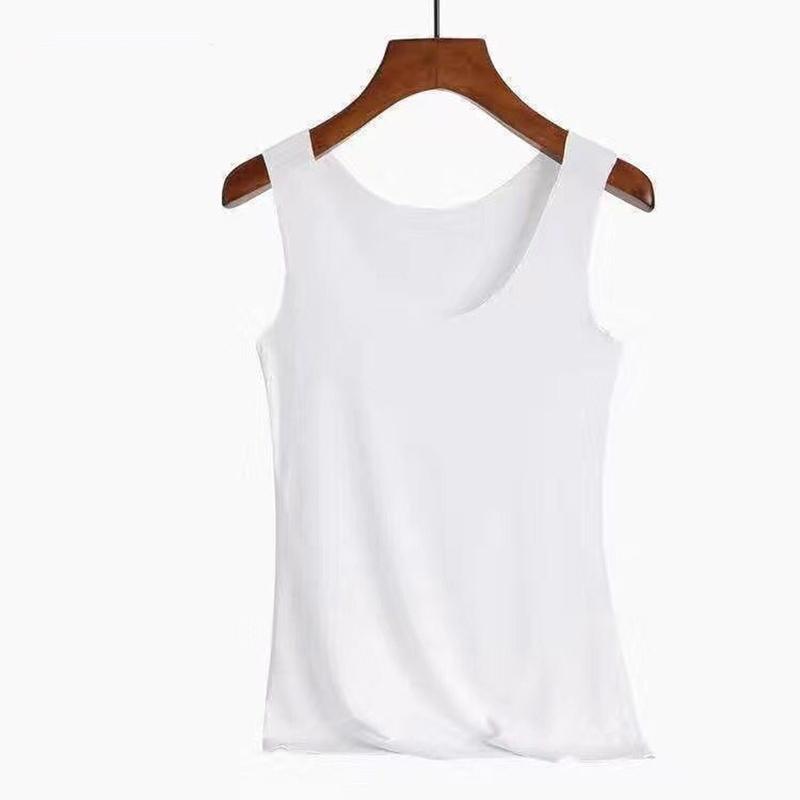 Ladies Seamless Ice Silk Thin Vest Base Single Wear All-match Large Size Outer Wear Sling