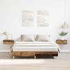 VidaXL Bed Frames Without Mattress Old Wood 140x200 Cm Engineered Wood, Bedroom Furniture, Bed Base, Double Bed, 3328724