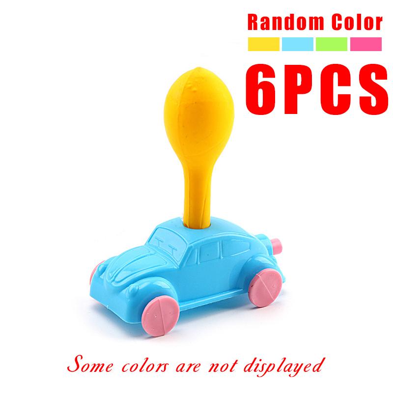 1/3/6PCS Mixed Colorful Blowing Air Running Car Models Ornament Balloon Recoil Cars Creative Festival Gifts Party Game Props ZYF