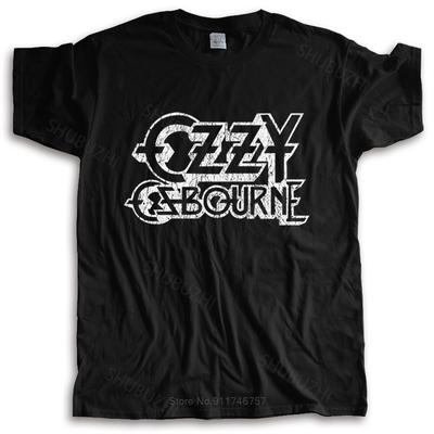 Tshirt Men Summer Top Tees Ozzy Osbourne 'Vintage Logo' T-Shirt Summer Paried T Shirts New Fashion Tee-shirt Man Tee