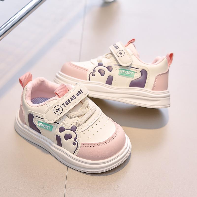 

Мальчиковые кеды 2025 весна новые детские спортивные туфли мягкая подошва нескользящие 0-1-3 года девочка 5 повседневные 20 розовый