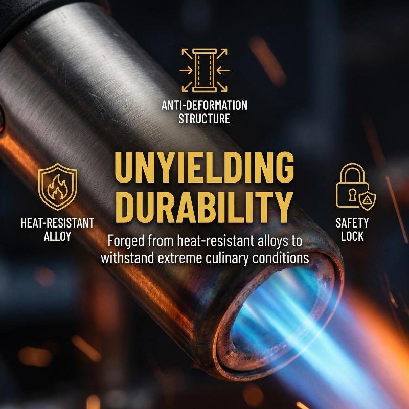 Manual Gas Welding Torch Head Portable Adjustable Nozzle High Heat Flame for BBQ Metalwork Soldering