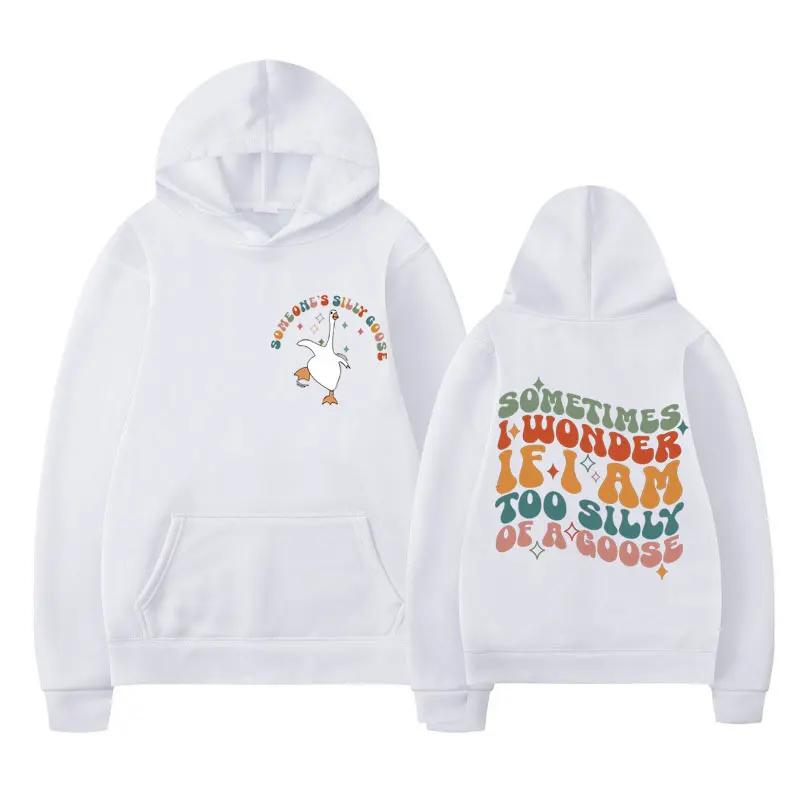 Silly Goose University Graphic Print Hoodie Trendy Street Stylish Retro New In Sweatshirts Men Women Gothic Harajuku Pullover