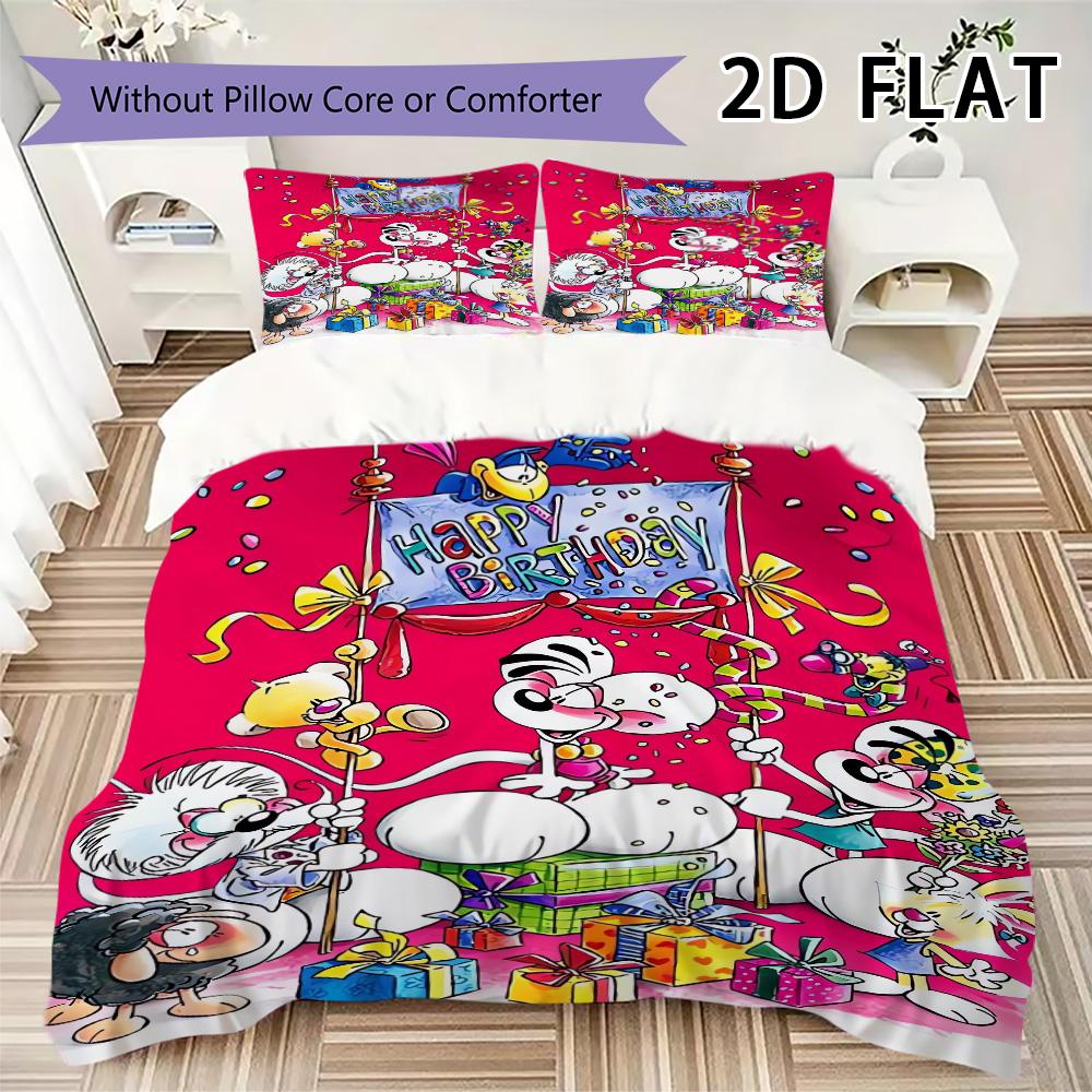 Set Copripiumino con Fantasia Diddl Copripiumino Federa Decorazione per la Casa Regalo di Compleanno (1 * copripiumino + 2 * federe senza imbottitura)